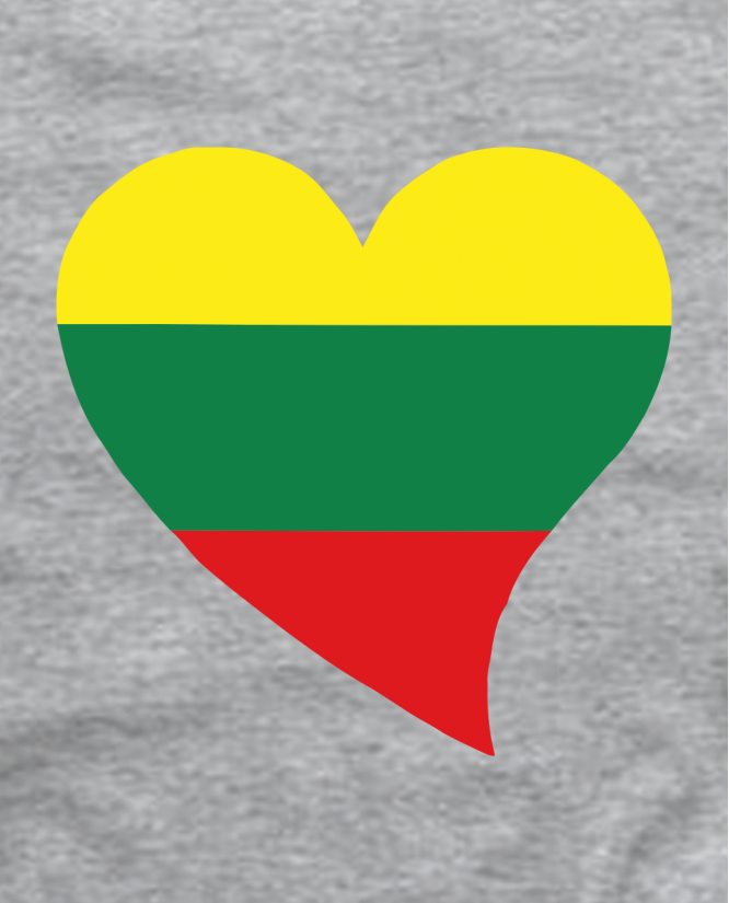 Lietuva trispalvė širdis